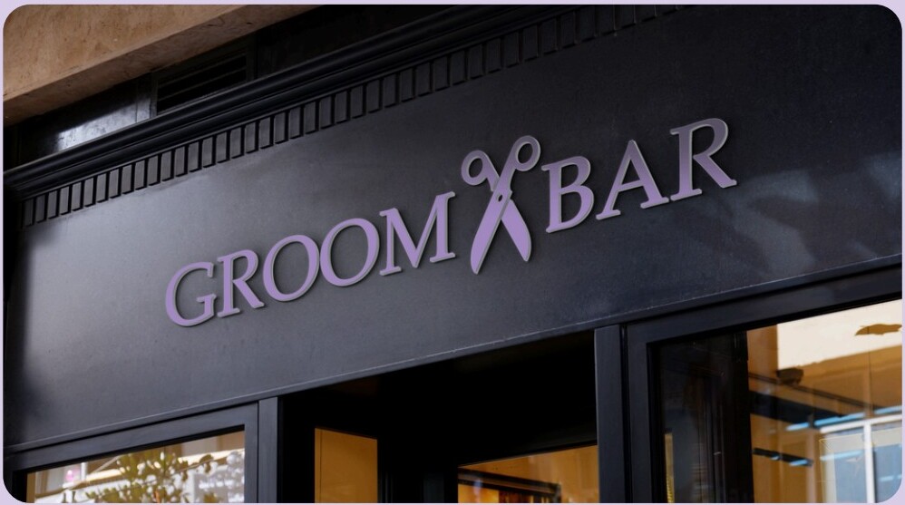 Groombar grooming department inside an existing pet retail store