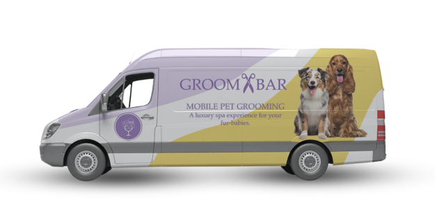 An image of a mobile grooming van